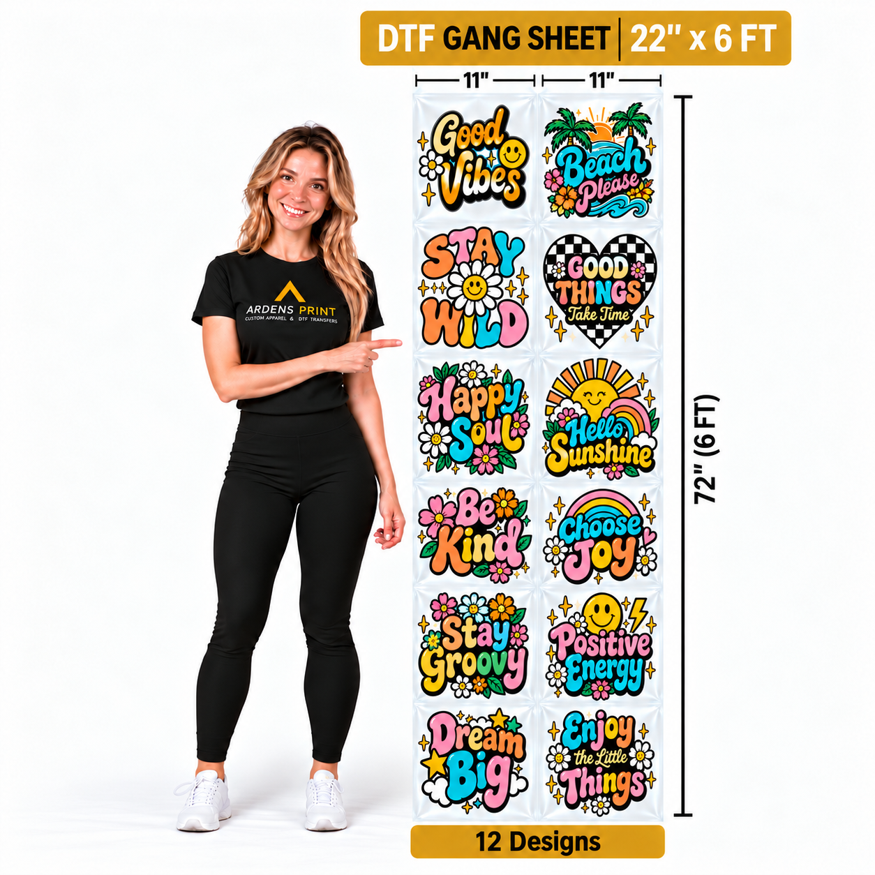 6 Feet Gang Sheet